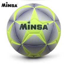 Load image into Gallery viewer, New Brand MINSA High Quality A++ Standard Soccer Ball PU Soccer Ball Training Balls Football Official Size 5 and Size 4 bal