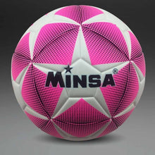 Load image into Gallery viewer, New Brand MINSA High Quality A++ Standard Soccer Ball PU Soccer Ball Training Balls Football Official Size 5 and Size 4 bal