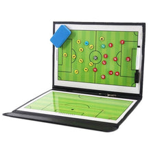 Load image into Gallery viewer, Portable Trainning Assisitant Equipments Football Soccer Tactical Board 2.5 Fold Leather Useful Teaching Board